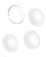 Round Flat Back Clear Glass Cabochon