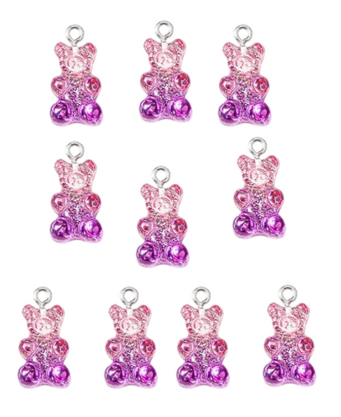 10pc small Resin Bear Charms