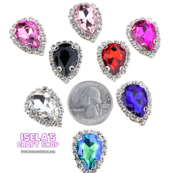 1 pc -- Teardrop Rhinestone embellishments