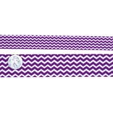 7/8" 22mm or 1.5" 38mm High Quality Purple Chevron Ribbon