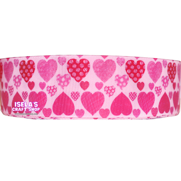 3yards - Size-1.5" High Quality Heart Ribbon R777