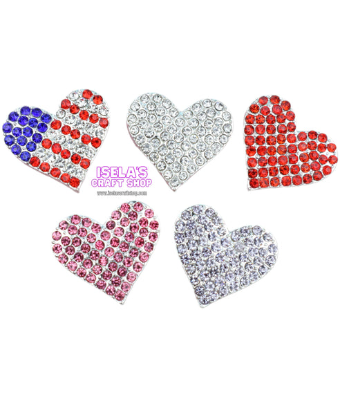 Flat Back Rhinestone Heart