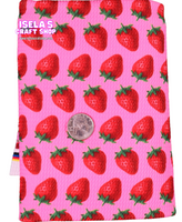 Strawberry Printed Bullet Liverpool Fabric L153