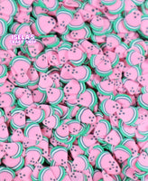 10g - PINK Watermelon Fruit Polymer Clay Slices (5mm) - C10