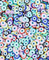 10gm -Mix Color Evil eye Polymer Clay Slices C2