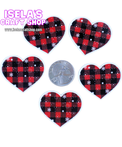 1pc - heart resin planar P1032