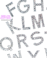 1pc – 23MM Silver Rhinestone Alphabet Letters