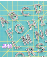 1pc – 23MM Silver Rhinestone Alphabet Letters