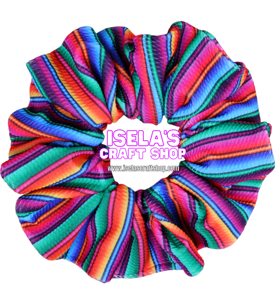 New Handmade Oversized Serape  Print Scrunchie S27