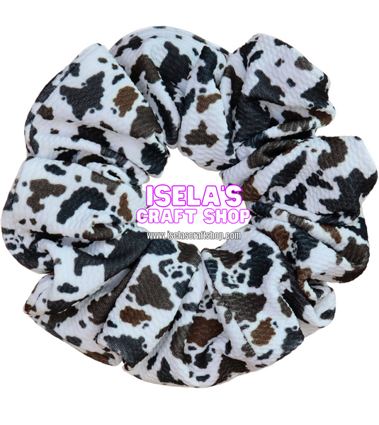 Handmade Oversized Cow Print Scrunchie S24