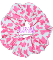 "New Handmade Oversized Cow Print Scrunchie" S32