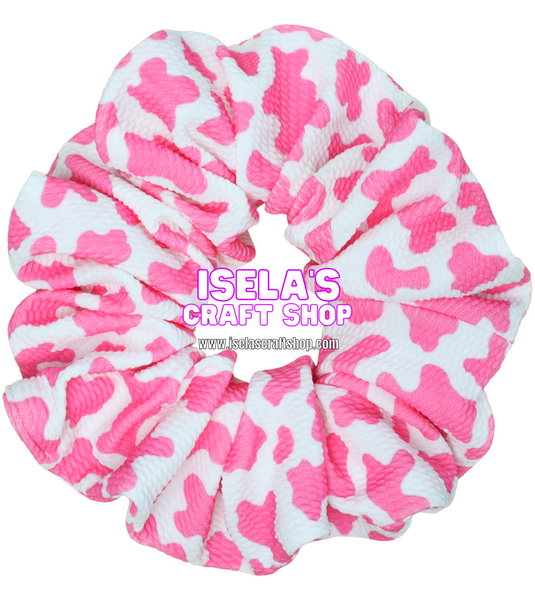 "New Handmade Oversized Cow Print Scrunchie" S32