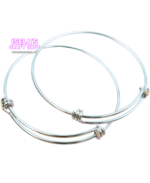 5pc-Stainless Steel Adjustable Bangle Bracelet