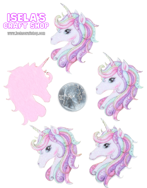 5pc Unicorn Appliques E2