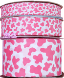 New High quality Pink Cow Print  ribbon 7/8" ,1.5" or 3"inch