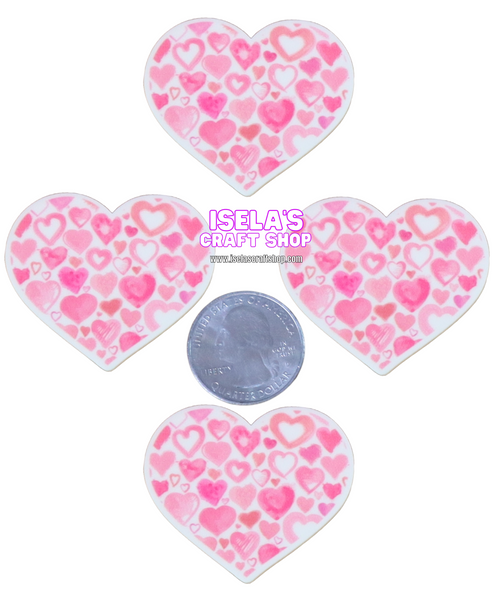 1pc-New High Quality Heart Resin Planars P1307