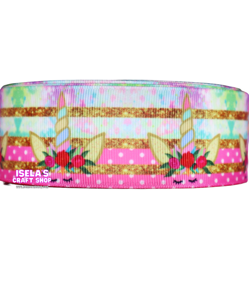 3yards -Unicorn Ribbon Size-1.5" 38mm R466