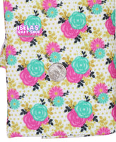 Flower Printed  Bullet Liverpool Fabric L34