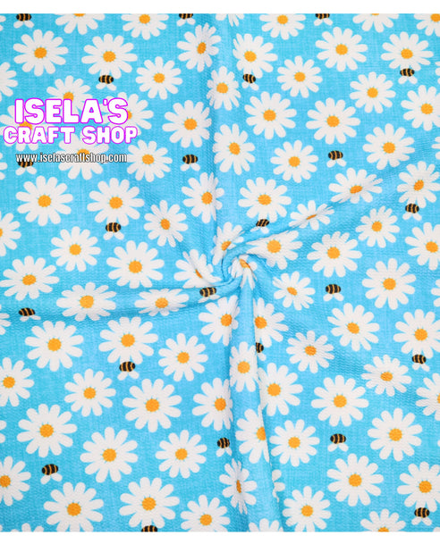 Daisy Printed Bullet Liverpool Fabric L72