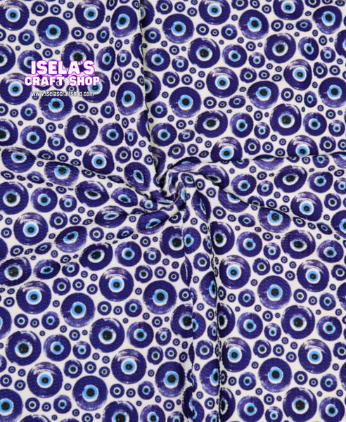 Evil Eye Printed Bullet Liverpool Fabric L102