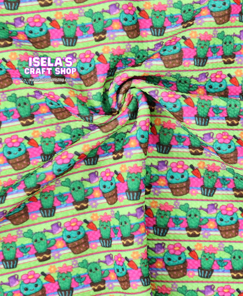 Cactus Printed Bullet Liverpool Fabric