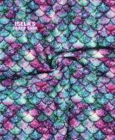 Mermaid Scales Printed Bullet Liverpool Fabric L42