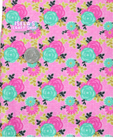 New Flower Printed Bullet Liverpool Fabric L38