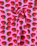 Strawberry Printed Bullet Liverpool Fabric L153