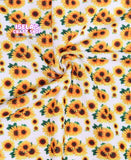 New Sunflower Printed Bullet Liverpool Fabric L148