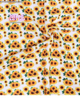 New Sunflower Printed Bullet Liverpool Fabric L148