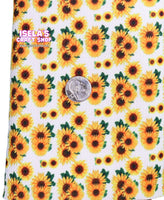 New Sunflower Printed Bullet Liverpool Fabric L148