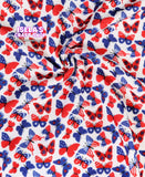 New 4th of july Butterflies Bullet Liverpool Fabric L127