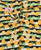 New Lemon Printed Bullet Liverpool Fabric L125