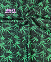 New Weed Printed Bullet Liverpool Fabric L129