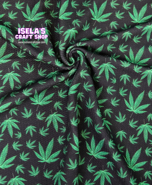 New Weed Printed Bullet Liverpool Fabric L119