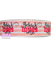 3Yards-New Jesus Loves me  Ribbon size 1.5"-R1012