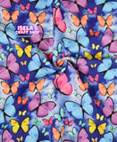 1pc- Butterflies Printed Bullet Liverpool Fabric L1