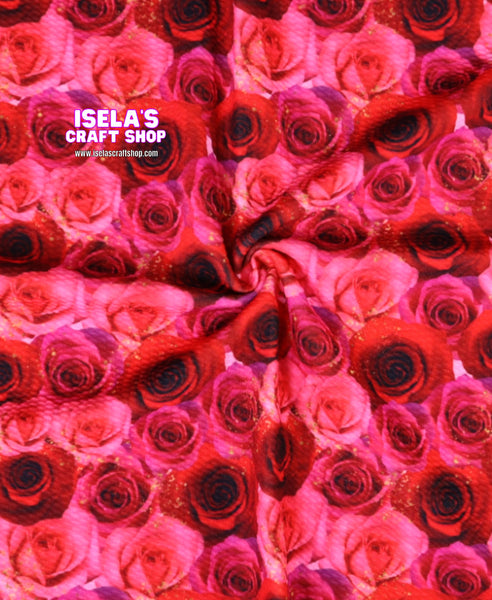 New Rose Printed Bullet Liverpool Fabric L9