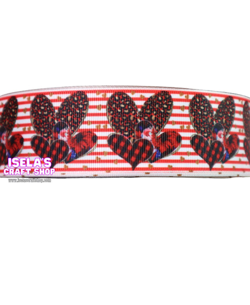 3Yards-New Heart Ribbon size 1.5"-R1027