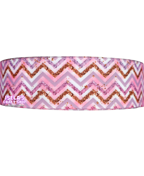 3Yards -Size 1.5" High quality Chevron ribbon-R57