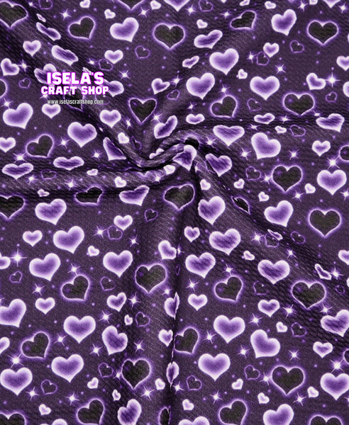 Purple Printed Bullet Liverpool Fabric L8