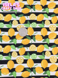 New Lemon Printed Bullet Liverpool Fabric L125