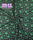 New Weed Printed Bullet Liverpool Fabric L119