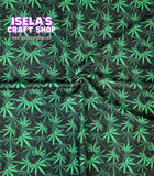 New Weed Printed Bullet Liverpool Fabric L129