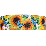 Butterfly sunflower  Ribbon size 7/8" or 1.5"