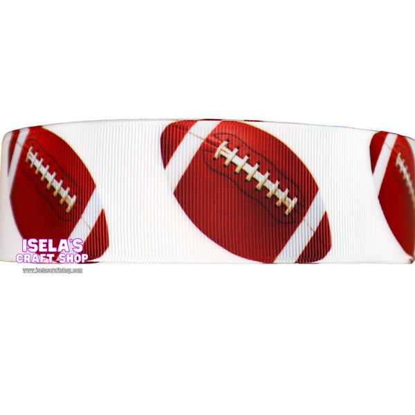 3Yards-Size 1.5"-High quality Football Ribbon -R175