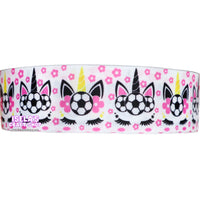 3-Yards Soccer Unicorn Ribbon-Size 1.5"