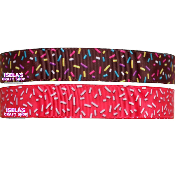 3Yards- Sprinkle ribbon Size-7/8" 22mm