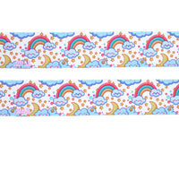 3Yards-High Quality Rainbow Cloud Ribbon size 1.5" - R512