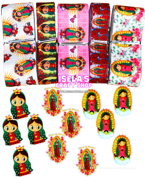 Virgencita Crafters Ribbon/Resin Bundle B65